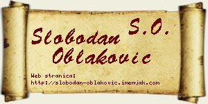 Slobodan Oblaković vizit kartica